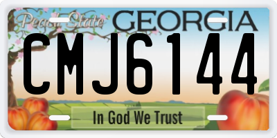 GA license plate CMJ6144
