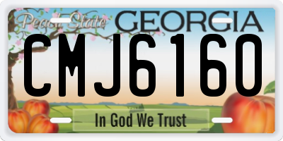 GA license plate CMJ6160