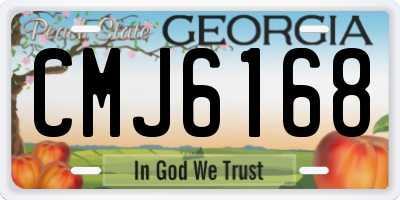GA license plate CMJ6168