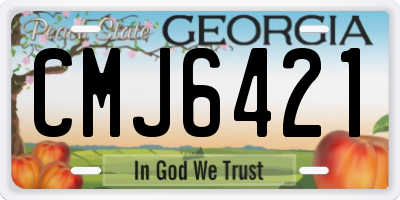 GA license plate CMJ6421