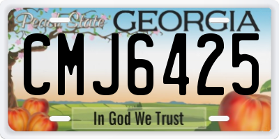 GA license plate CMJ6425
