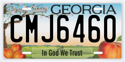 GA license plate CMJ6460
