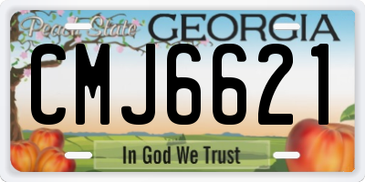 GA license plate CMJ6621