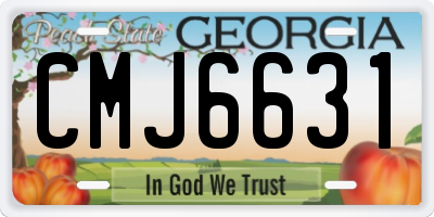 GA license plate CMJ6631