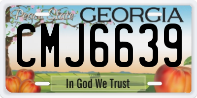 GA license plate CMJ6639