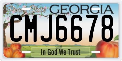 GA license plate CMJ6678