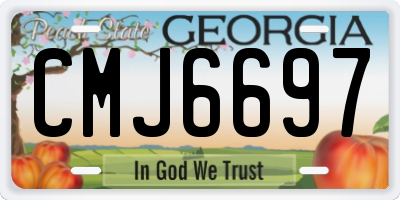 GA license plate CMJ6697
