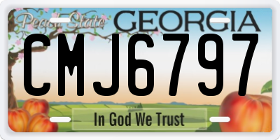 GA license plate CMJ6797