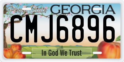 GA license plate CMJ6896