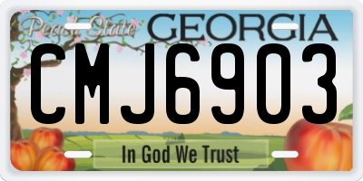 GA license plate CMJ6903
