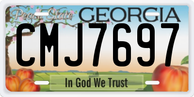 GA license plate CMJ7697