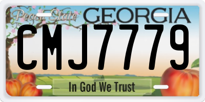 GA license plate CMJ7779