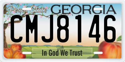 GA license plate CMJ8146