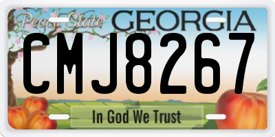GA license plate CMJ8267