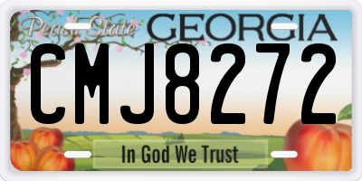 GA license plate CMJ8272