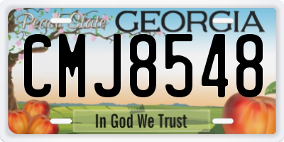 GA license plate CMJ8548