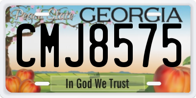 GA license plate CMJ8575