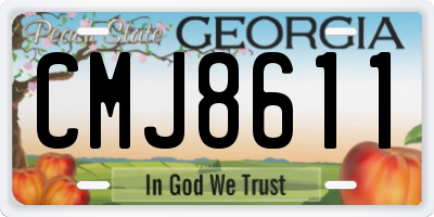 GA license plate CMJ8611