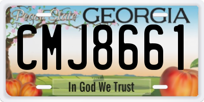 GA license plate CMJ8661