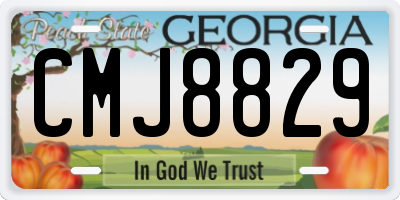 GA license plate CMJ8829