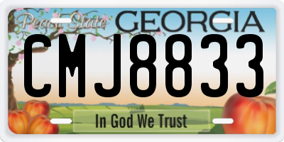 GA license plate CMJ8833