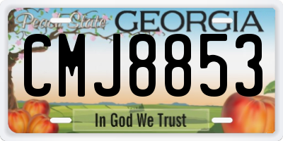 GA license plate CMJ8853