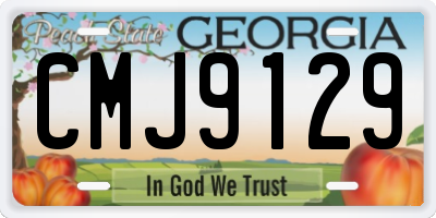 GA license plate CMJ9129