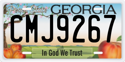 GA license plate CMJ9267