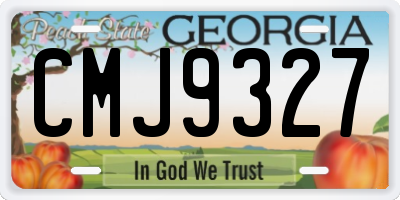GA license plate CMJ9327