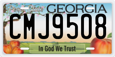GA license plate CMJ9508