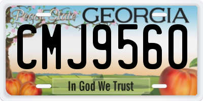 GA license plate CMJ9560