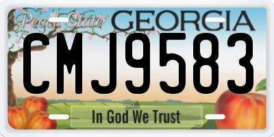 GA license plate CMJ9583