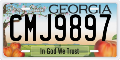 GA license plate CMJ9897