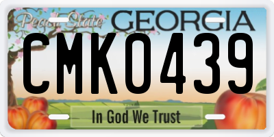 GA license plate CMK0439