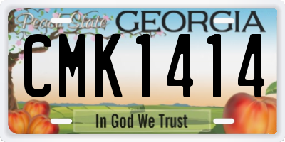 GA license plate CMK1414