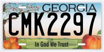 GA license plate CMK2297