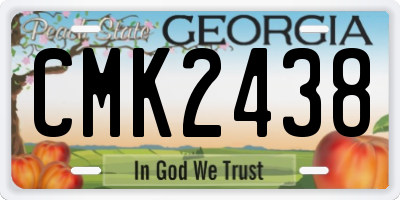 GA license plate CMK2438