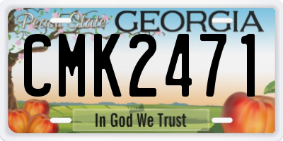 GA license plate CMK2471