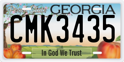GA license plate CMK3435