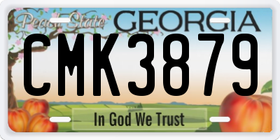 GA license plate CMK3879