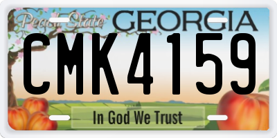 GA license plate CMK4159