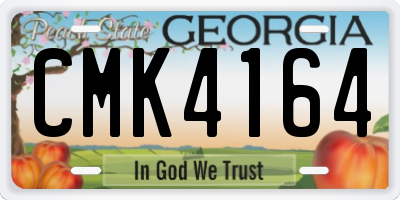 GA license plate CMK4164