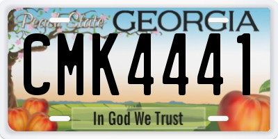 GA license plate CMK4441