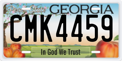 GA license plate CMK4459