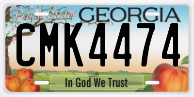 GA license plate CMK4474