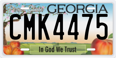 GA license plate CMK4475