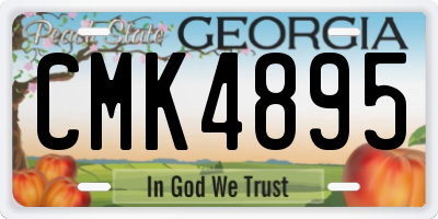 GA license plate CMK4895