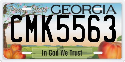 GA license plate CMK5563
