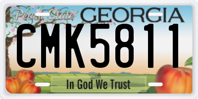 GA license plate CMK5811