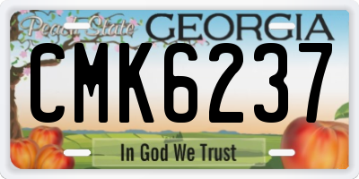 GA license plate CMK6237